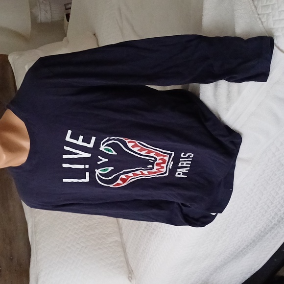 Lacoste Live Paris rare crewneck long sleeve navy tshirt 6 M/L - Picture 14 of 15